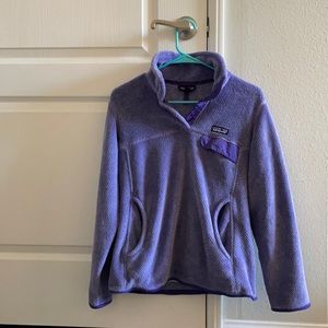 Purple Patagonia Re-Tool Snap-T Fleece Pullover